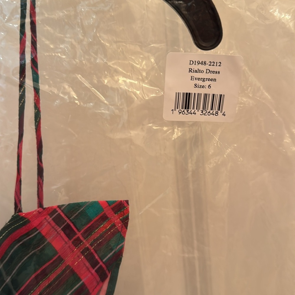 LoveShackFancy Rialto Silk Tartan Dress Size: 6 - Picture 5 of 7
